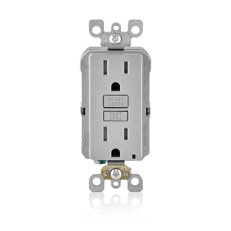 Leviton 15 amps 125 V Duplex Gray GFCI Outlet 5-15R 1 pk - Deal of The Week