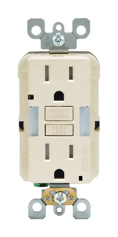 Leviton 15 amps 125 V Duplex Light Almond GFCI Outlet 5-15R 1 pk - Deal of The Week