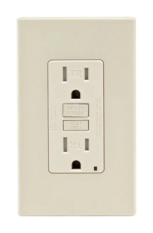 Leviton 15 amps 125 V Light Almond Outlet/Wallplate 5-15R 1 pk - Open Box
