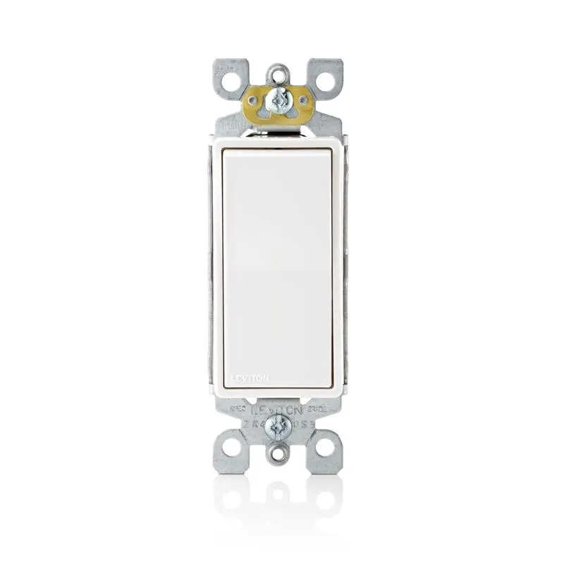Leviton 15 amps 3-Way Antimicrobial Treated Rocker AC Quiet Switch White 1 pk - Deal of The Week