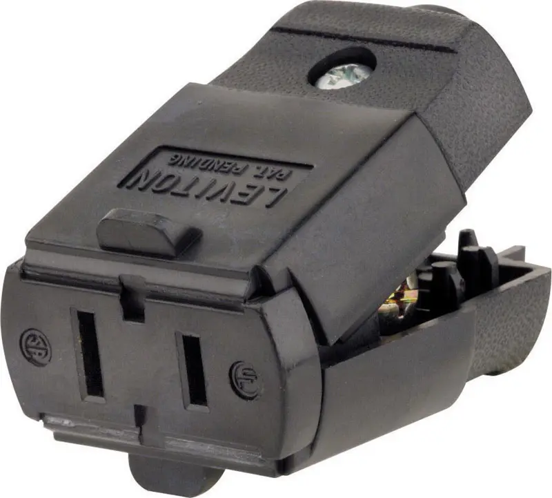 Leviton Commercial and Residential Thermoplastic Polarized Connector 1-15R 20-16 AWG 2 Pole 2 Wire (Pack of 10) - Deal of The Week