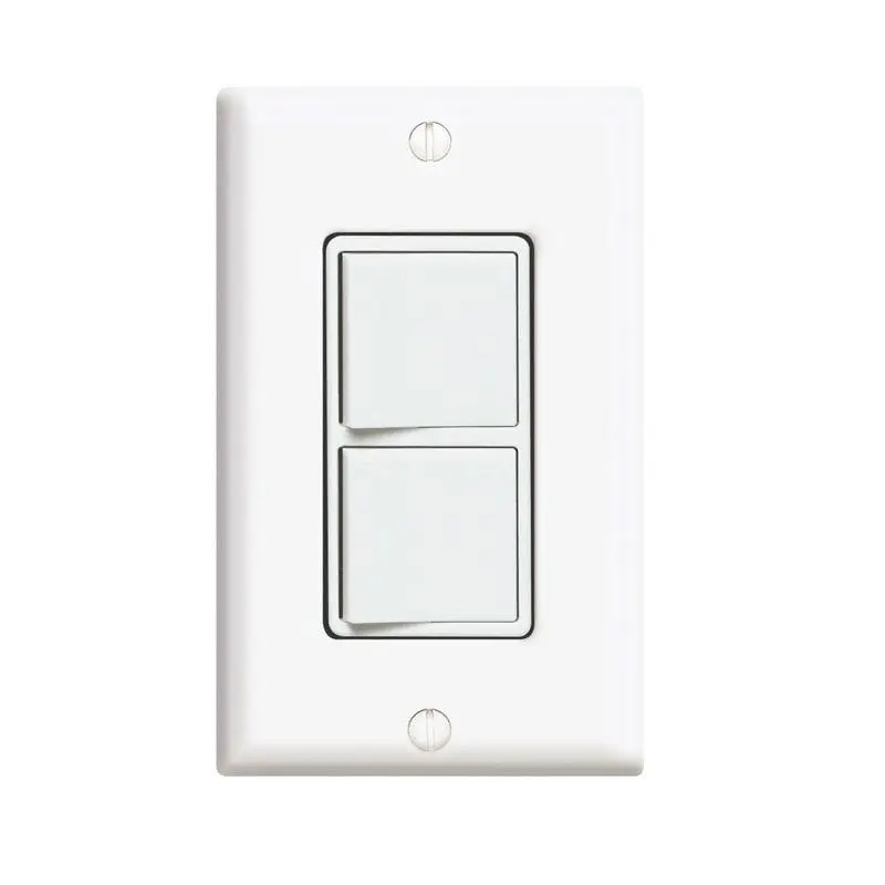 Leviton Decora 15 amps Single Pole Rocker Grounding Switch White 1 pk - Open Box