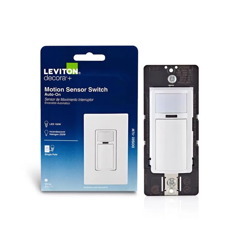 Leviton Decora 2.5 amps Single Pole Motion Sensor Switch White 1 pk - Open Box