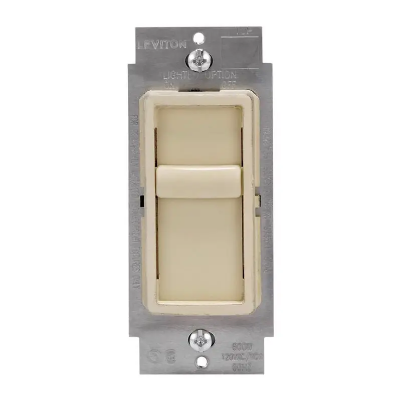Leviton Decora SureSlide Ivory 600 W Slide Dimmer Switch 1 pk - Deal of The Week