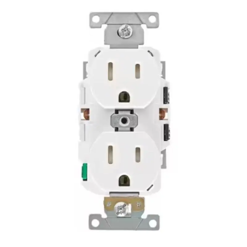 Leviton Lever Edge 15 amps 125 V White Outlet 5-15R 1 pk