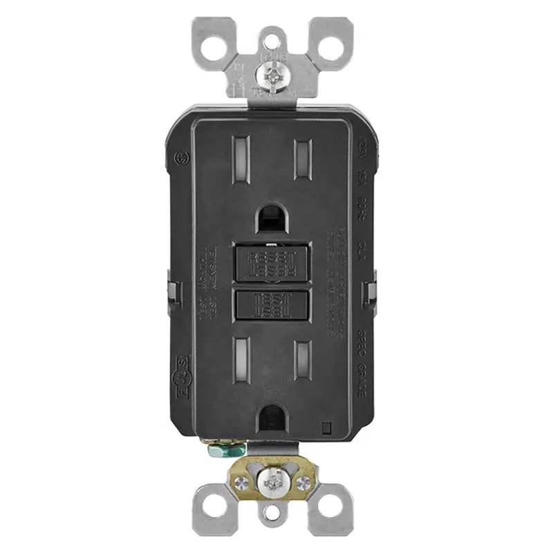 Leviton SmartlockPro 15 amps 125 V Duplex Black GFCI Outlet 5-15R 1 pk - Deal of The Week