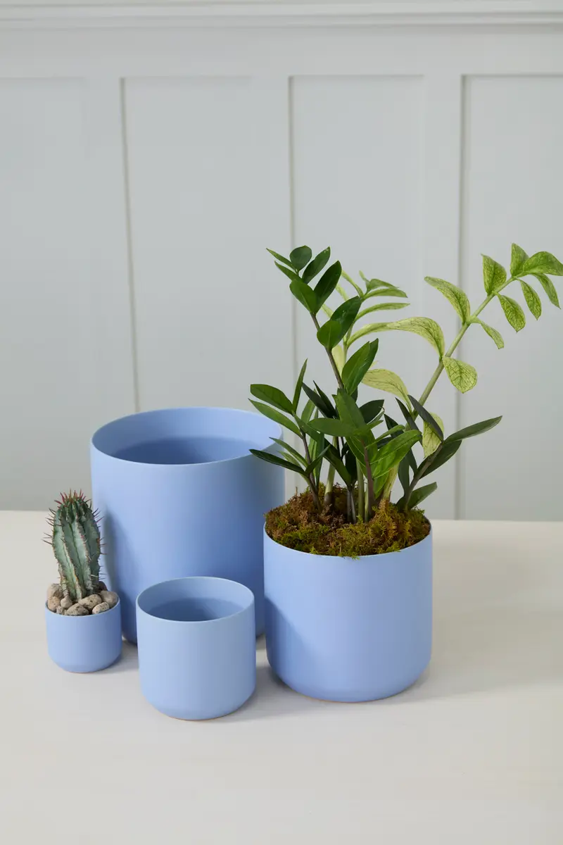 Light Blue Kendall Pot Set of 8 By Accent Decor
