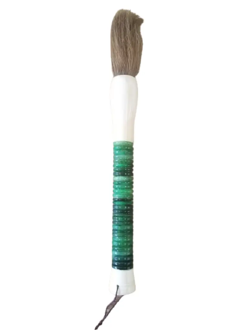 Light Green Jade Abacus Disc Decorative Calligraphy Brush By Homeroots