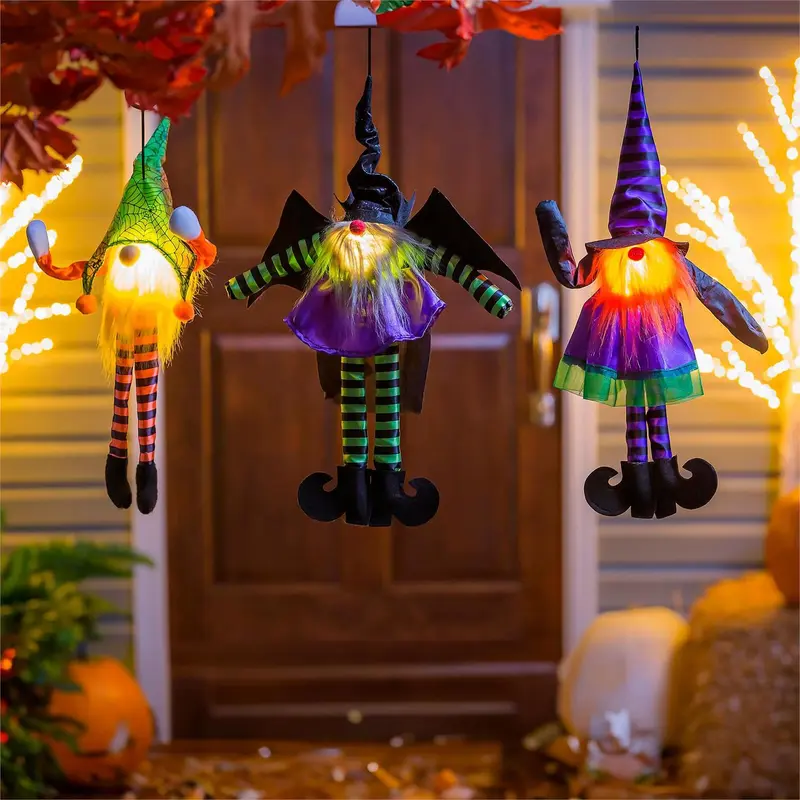 Light-Up Halloween Gnome, 3 Assorted