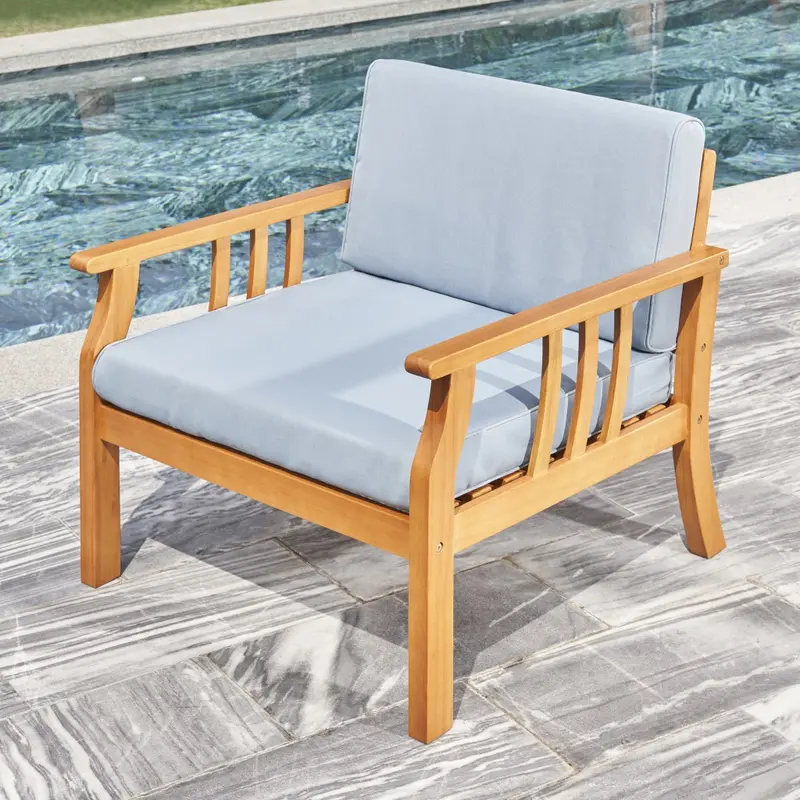Light Wood Sofa Chair By Homeroots