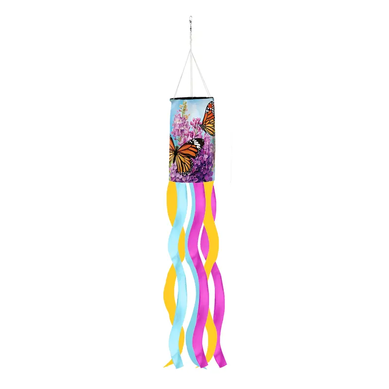 Lilac & Butterfly Windsock