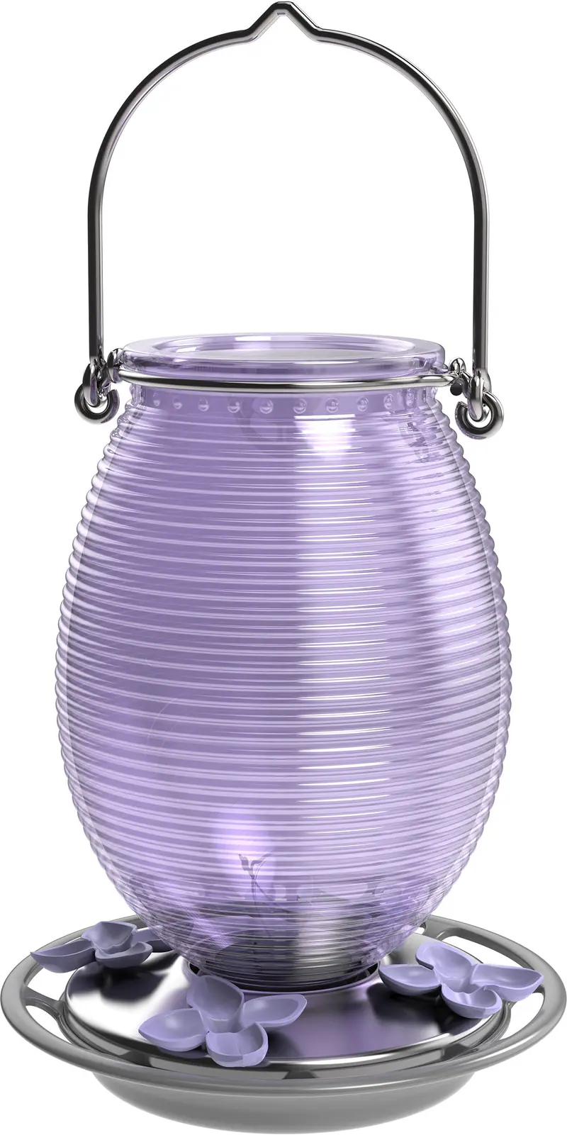 Lilac Dreams Antique Glass Hummingbird Feeder (Pack of 6)