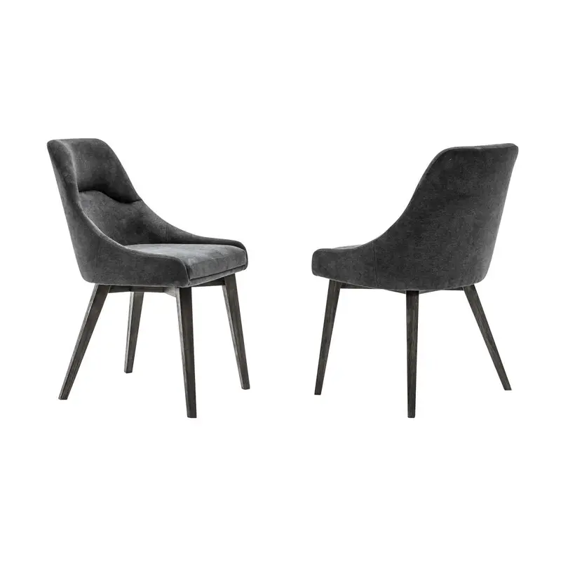 Lileth Charcoal Upholstered Dining Chair - Set of 2 By Armen Living