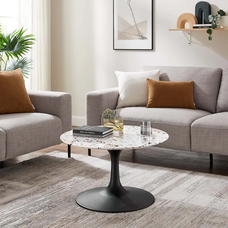 Lippa 28" Round Terrazzo Coffee Table By Modway - EEI-5712