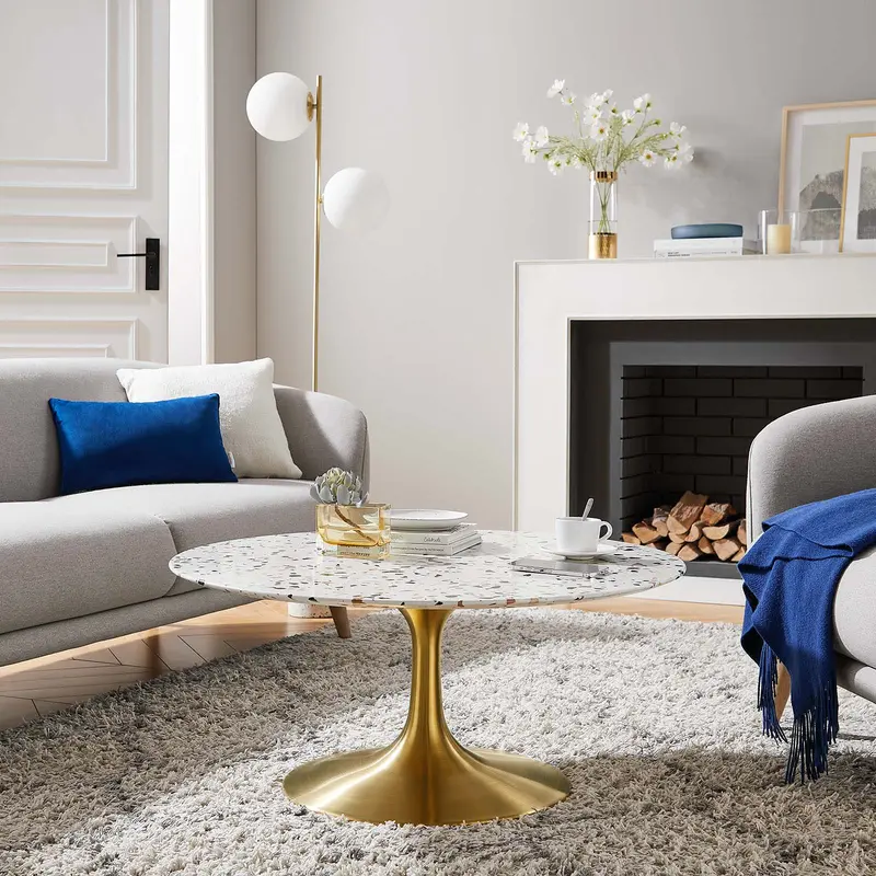 Lippa 36" Round Terrazzo Coffee Table By Modway - EEI-5720