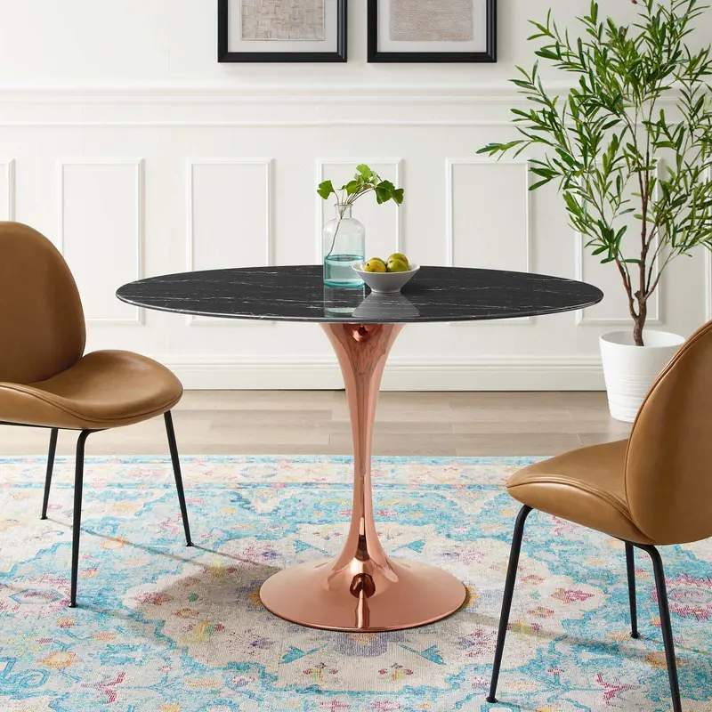 Lippa 48" Oval Artificial Marble Dining Table By Modway - EEI-5260