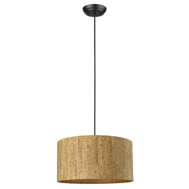 Lisbon 1-Light Matte Black Pendant By Homeroots