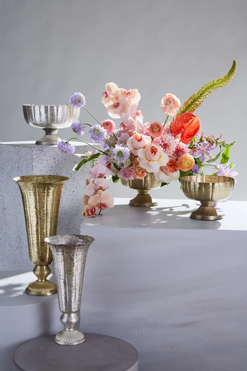 Lita Vase and Compote Set of 4 By Accent Decor