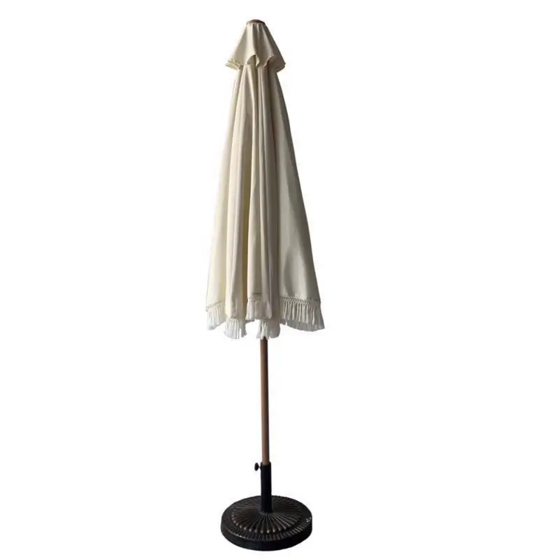 Living Accents 9 ft. Tiltable White Patio Umbrella - Open Box