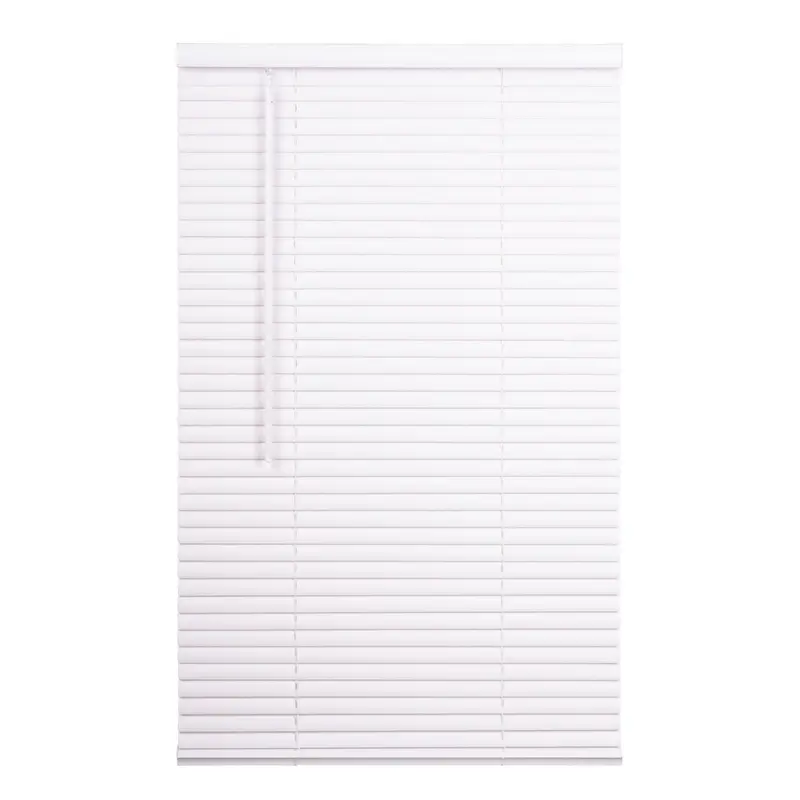 Living Accents Vinyl 1 in. Mini-Blinds 39 in. W X 72 in. H White Cordless - Open Box