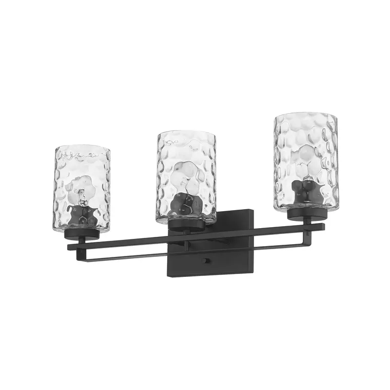 Livvy 3-Light Matte Black Vanity By Homeroots
