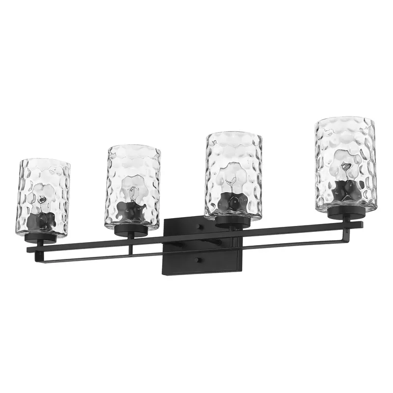 Livvy 4-Light Matte Black Vanity By Homeroots