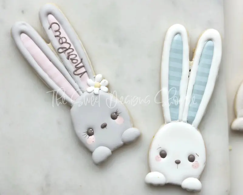 Long Ears Bunny and Daisy Bunny Cookie Cutters Set - Set of 2 - Cookie Cutters