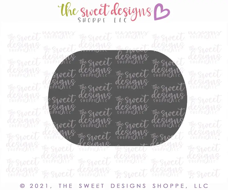 Long Oval Plaque D - Cookie Cutter