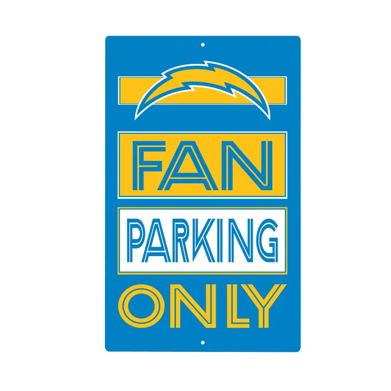 Los Angeles Chargers Fan Parking USA Metal Wall Sign, 7.5" x 11.5"