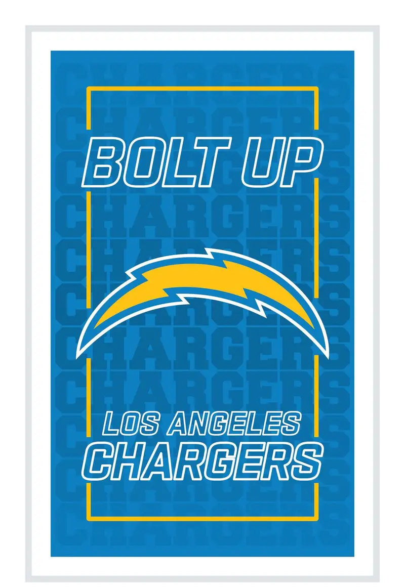 Los Angeles Chargers NFL Football Rectangle Neolite LED Decor
