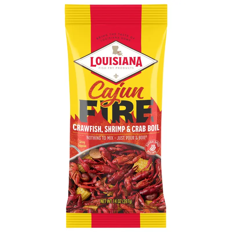 Louisiana Fish Fry Seafood Boil - Cajun Fire Seafood Seasoning 14 oz
