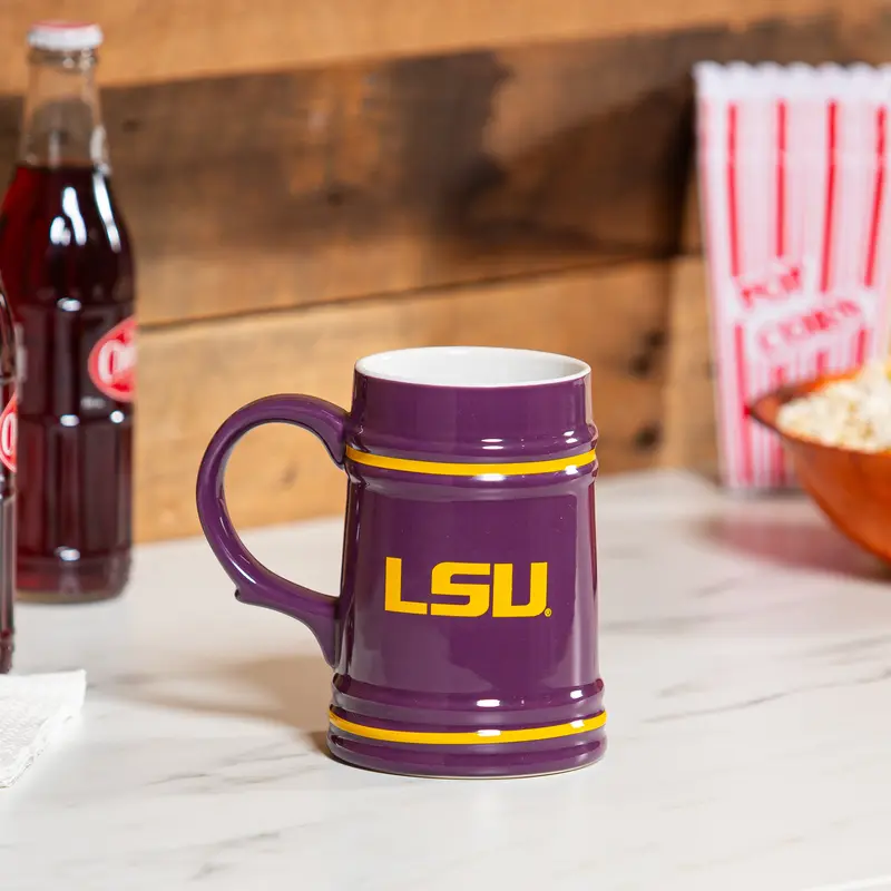 Louisiana State University Ceramic Stein Cup, 24oz