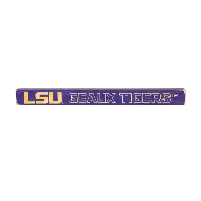 Louisiana State University Engraved Wood Sign, 1.5" x 18"