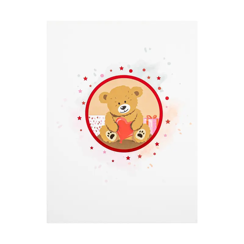 Love Bear Paper Pop Up Card