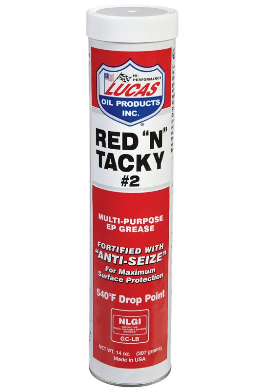 Lucas Oil Red N Tacky Red Lithium Grease 14 oz. Cartridge (Pack of 10) - Deal of The Week