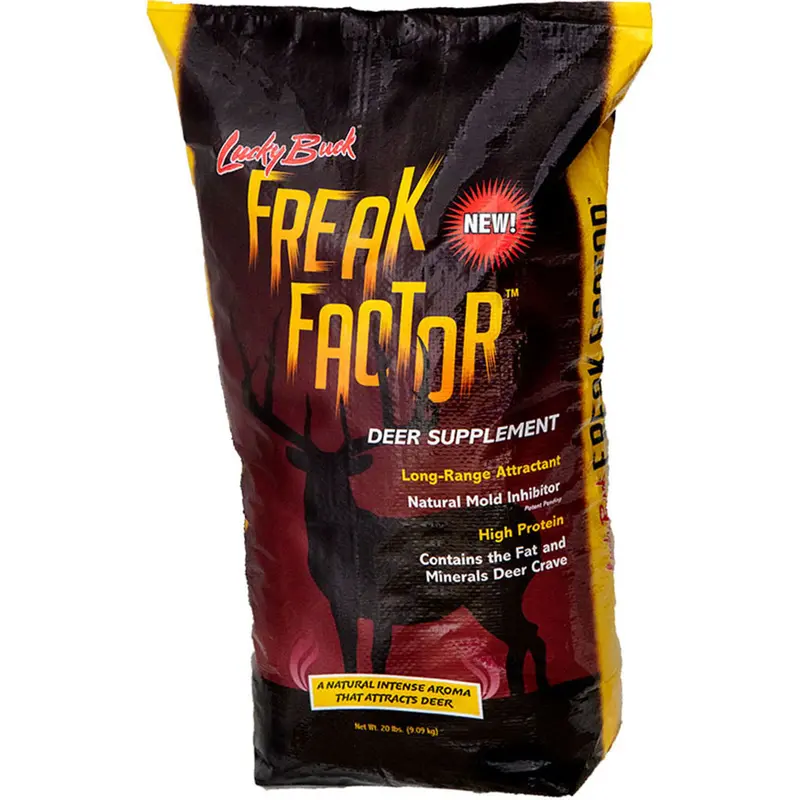 Lucky Buck Freak Factor High-Protein Deer Supplement with Long-Range Attractant, Spicy Apple, 20 lb