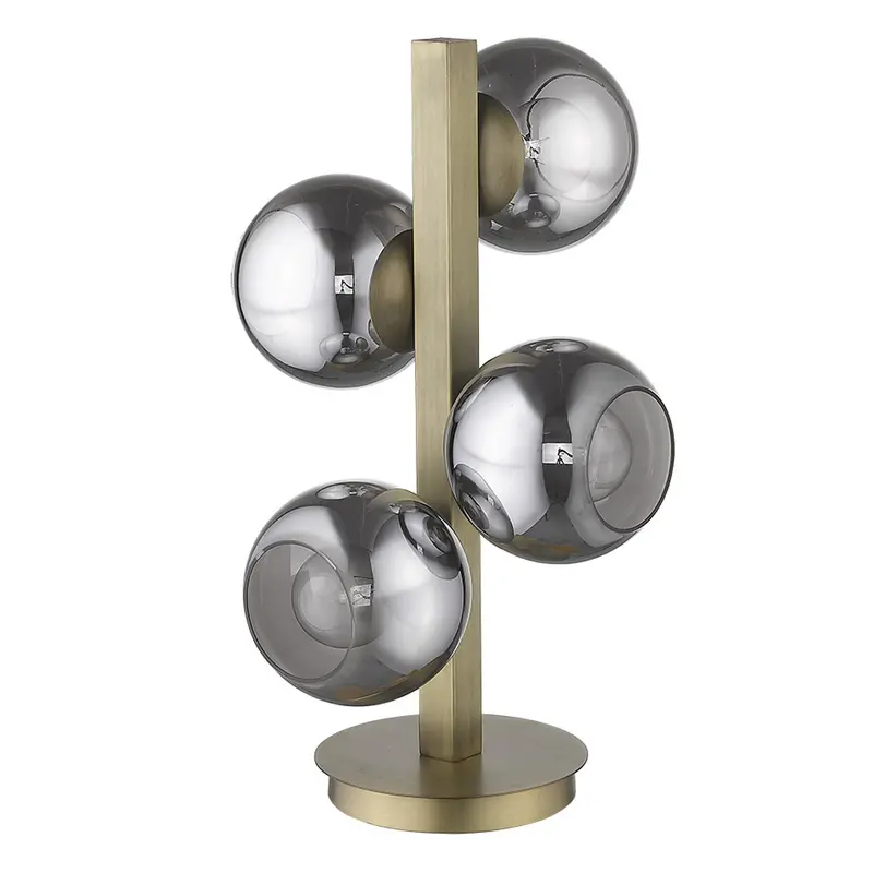 Lunette 4-Light Aged Brass Table Lamp By Homeroots