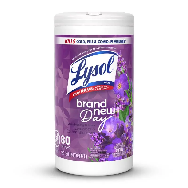 Lysol Lavender and Cotton Blossom Scent Disinfecting Wipes 16.7 oz. (Pack of 6)