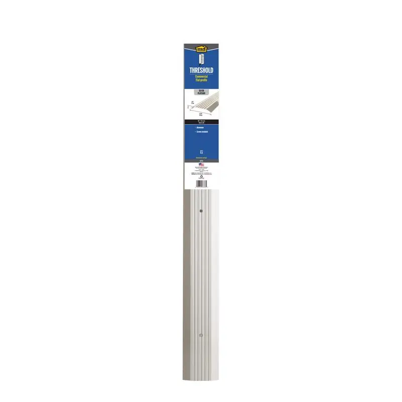 M-D Building Products 0.5 in. H X 3.88 in. W X 36 in. L Aluminum/Vinyl Commercial Threshold Silver - Open Box