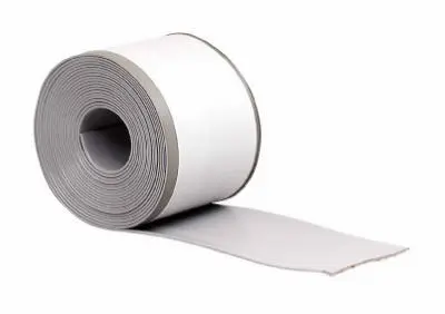 M-D Building Products 4 in. H X 0.08 in. W X 20 ft. L Self-Stick Silver Gray Vinyl Wall Base - Open Box
