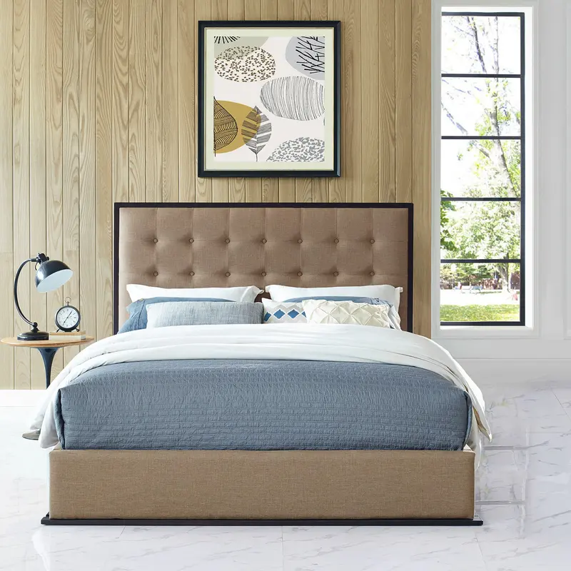 Madeline Queen Upholstered Fabric Bed Frame By Modway - MOD-5499