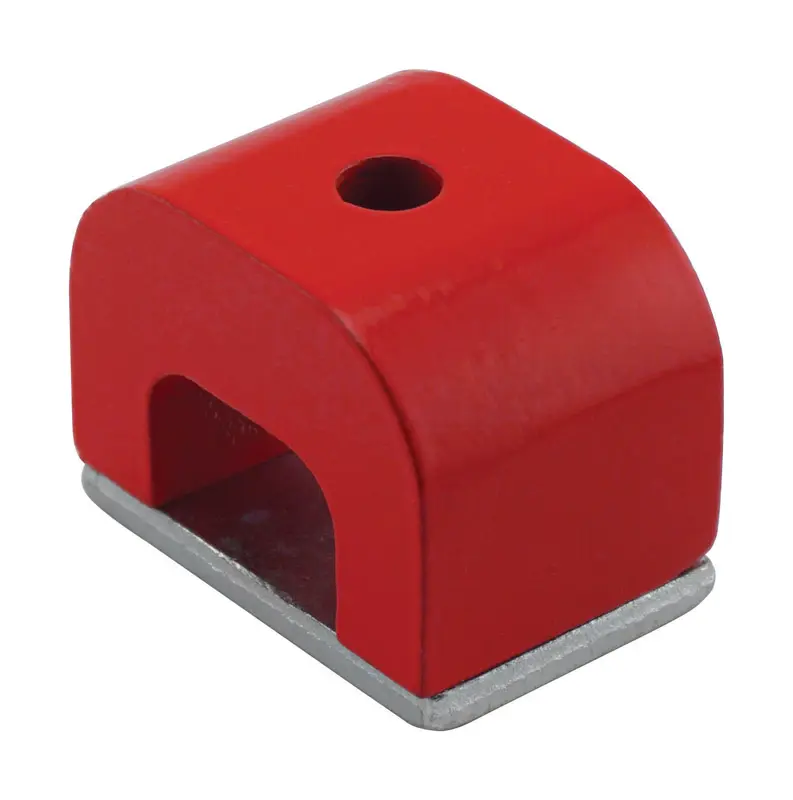 Magnet Source 1.18 in. L X .78 in. W Red Horseshoe Magnet 13 lb. pull 1 pc - Open Box