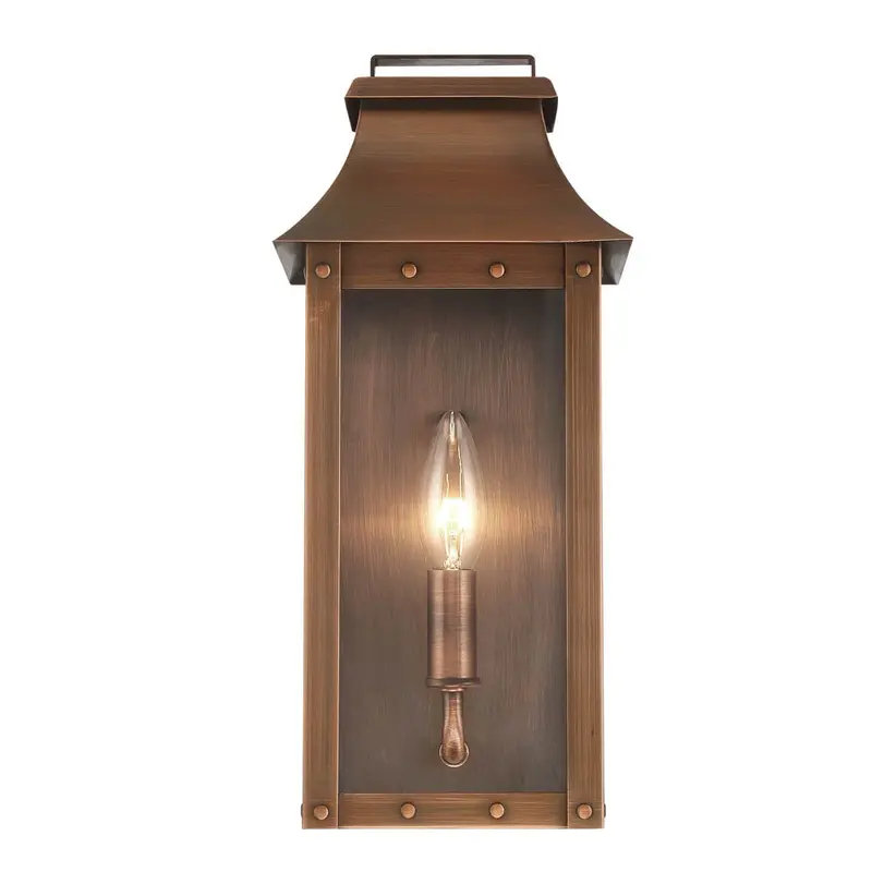 Manchester 1-Light Copper Patina Pocket Wall Light By Homeroots