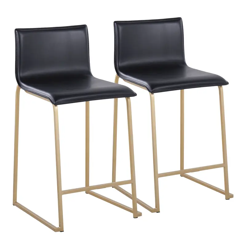 Mara Counter Stool - Set of 2 Black By LumiSource