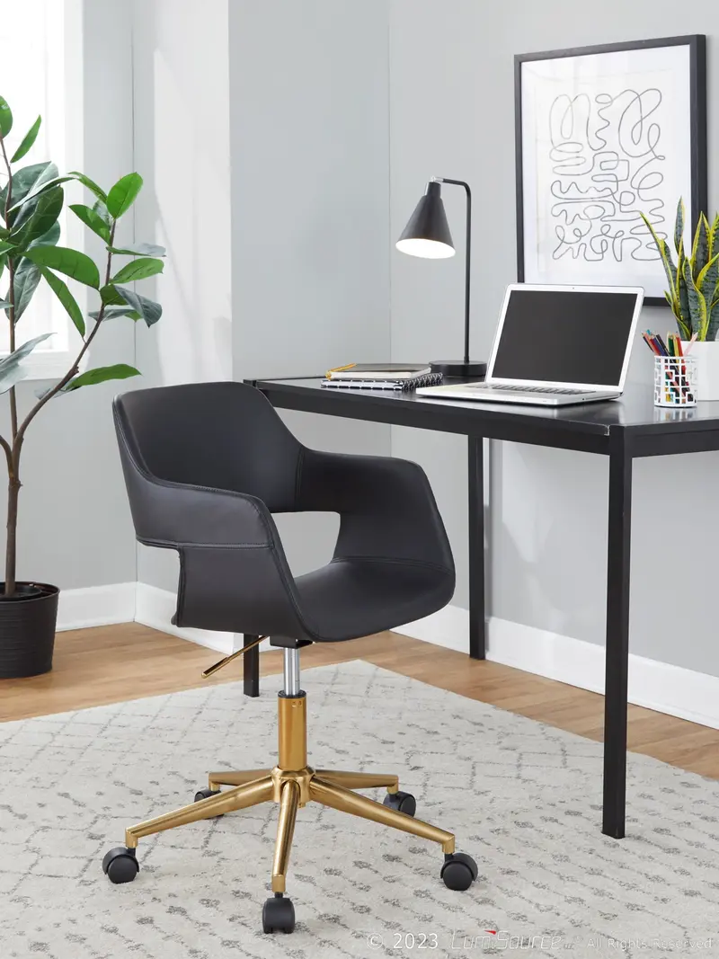 Margarite Task Chair By LumiSource - OC-MARGPU1 AUBK1