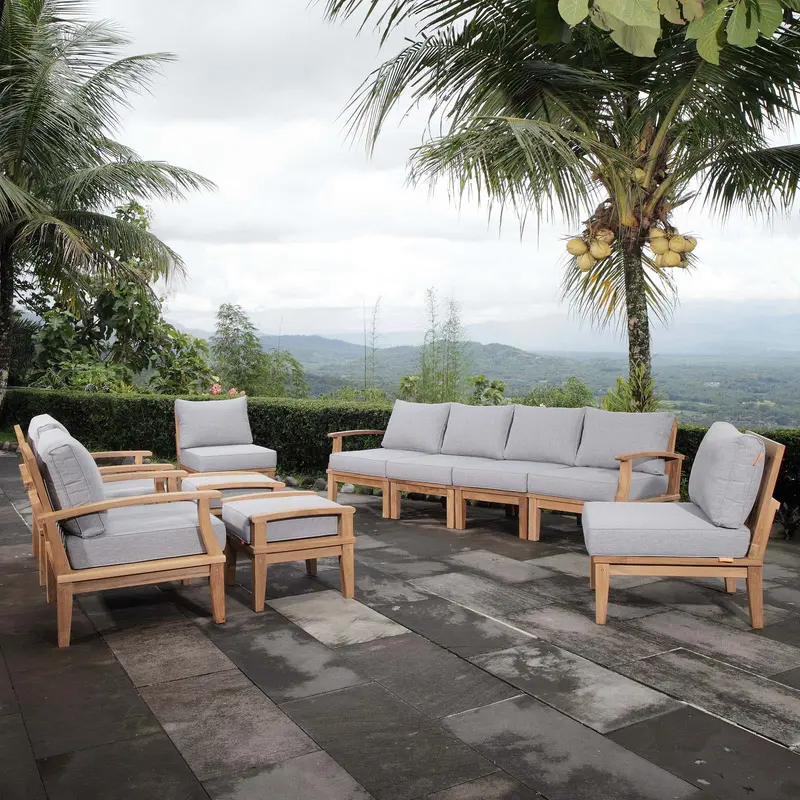 Marina 10 Piece Outdoor Patio Teak Set By Modway - EEI-1489