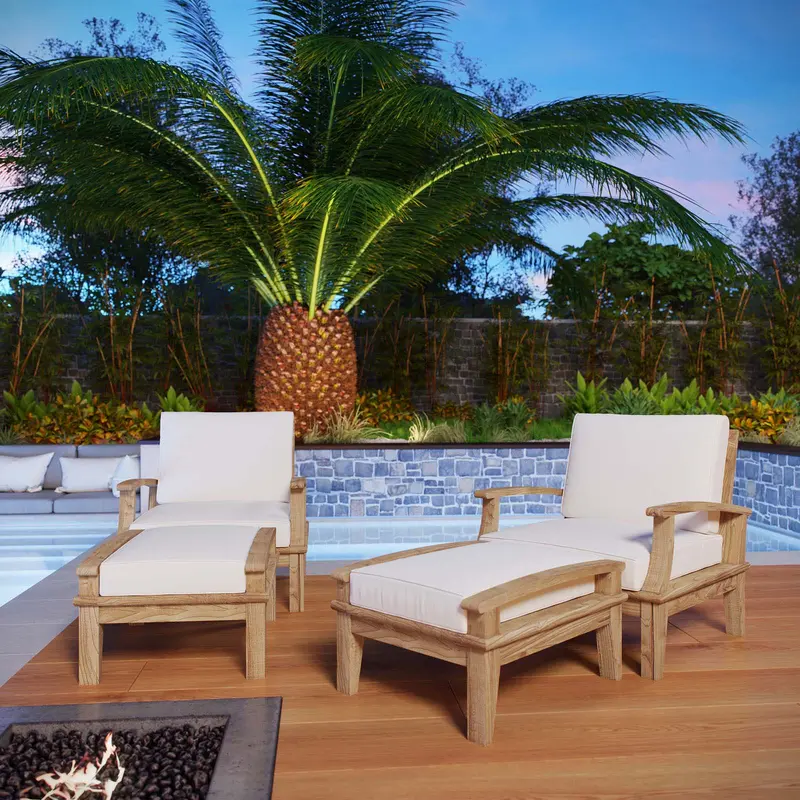 Marina 4 Piece Outdoor Patio Teak Set By Modway - EEI-1537