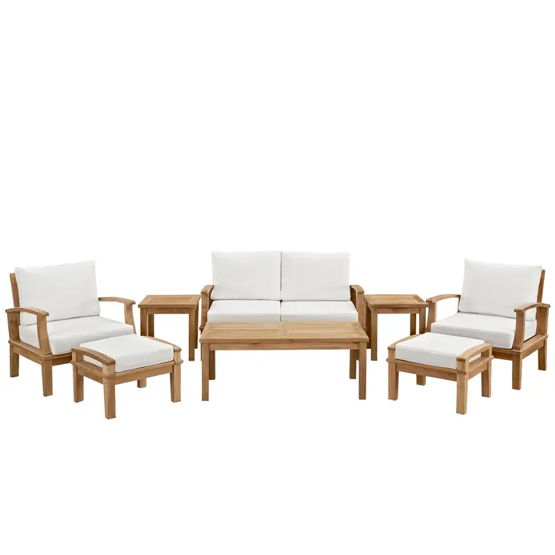 Marina 8 Piece Outdoor Patio Teak Set By Modway - EEI-1471