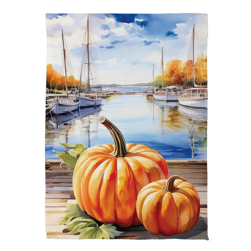 Marina Pumpkins Suede Flag House