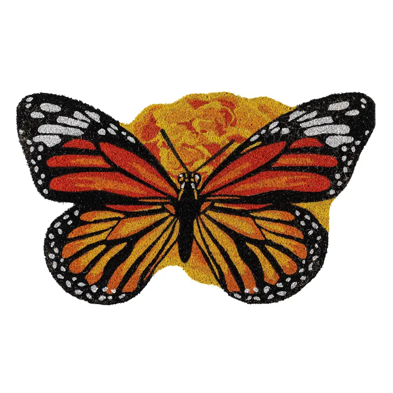 Mariposa Melody Butterfly Shaped Coir Mat